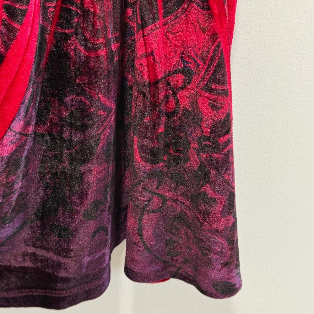 Velour Babydoll Top Sz 1X Dark Fairy Whimsigoth Grunge Vamp Witchy Dark Romantic - Picture 6 of 10